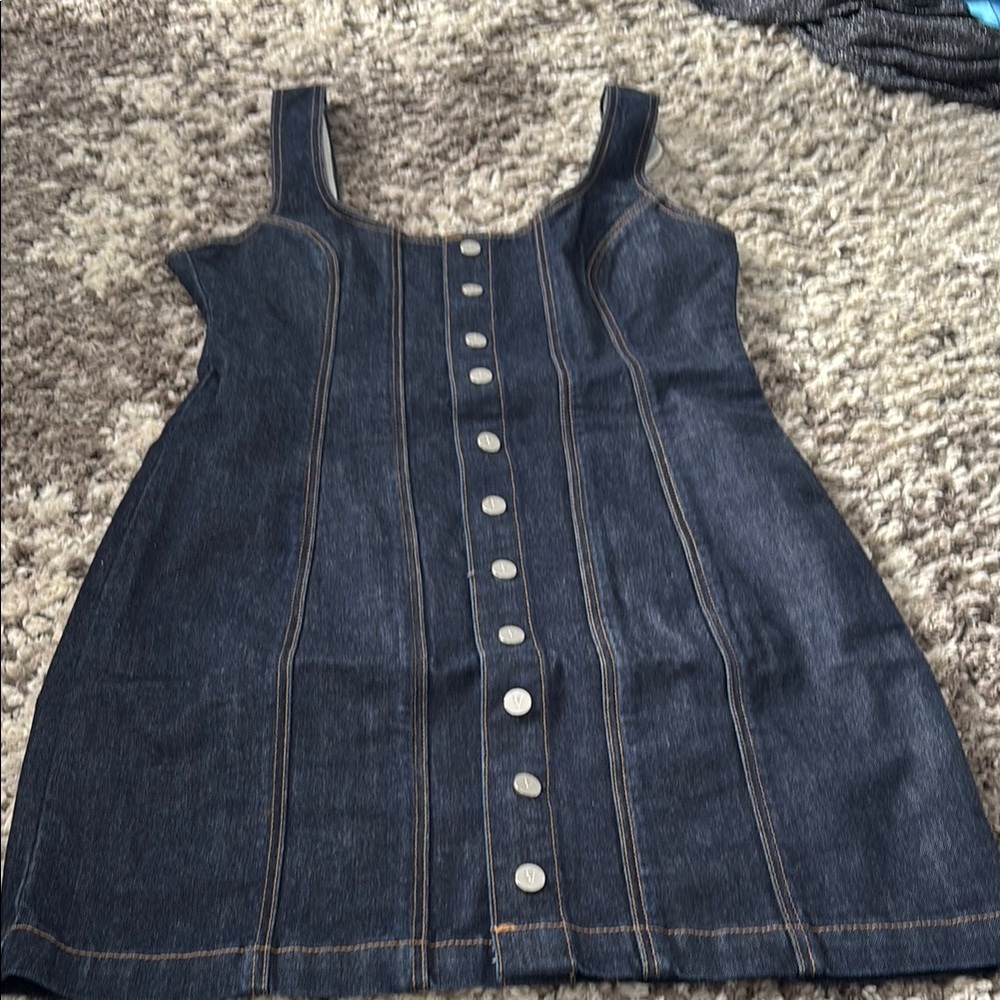 Denim Button-Down Dress